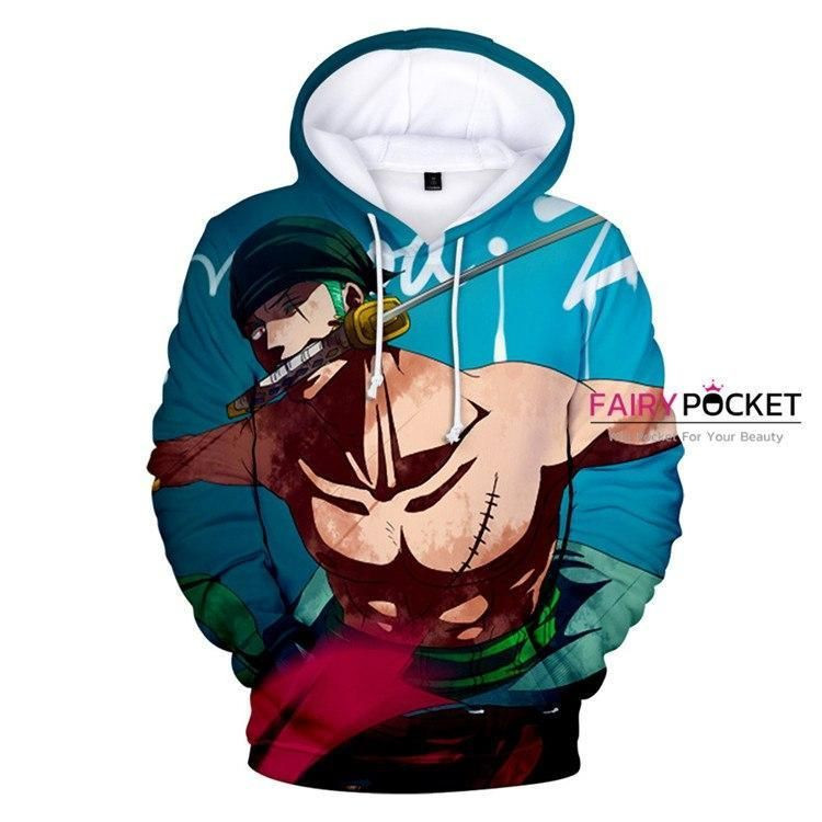One Piece Roronoa Zoro 3D All Over Print Hoodie, Zip Hoodie