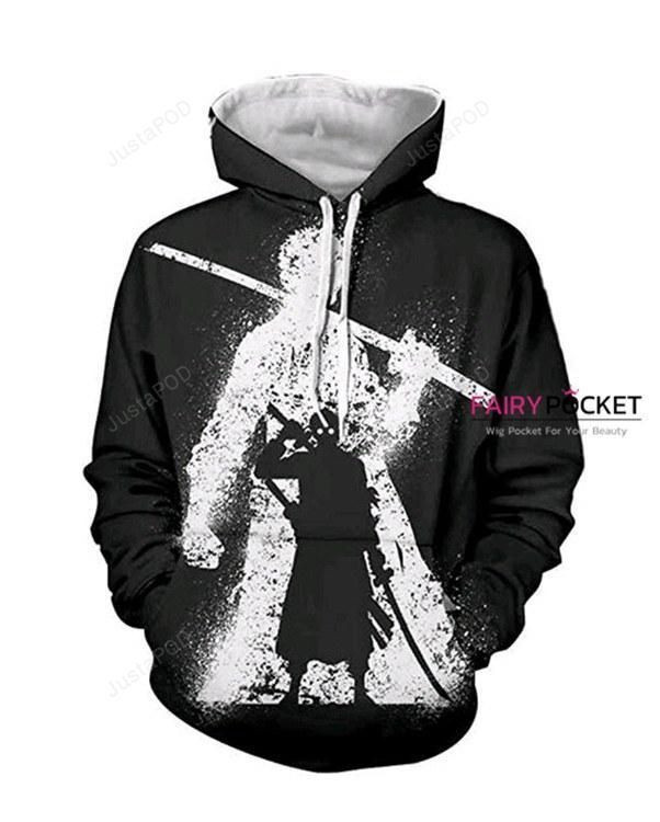 One Piece Roronoa Zoro Black 3D All Over Print Hoodie, Zip Hoodie