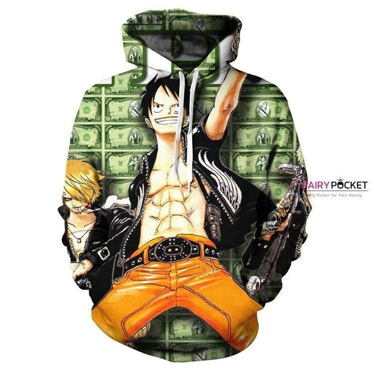 One Piece Sanji Monkey D. Luffy 3D All Over Print Hoodie, Zip Hoodie