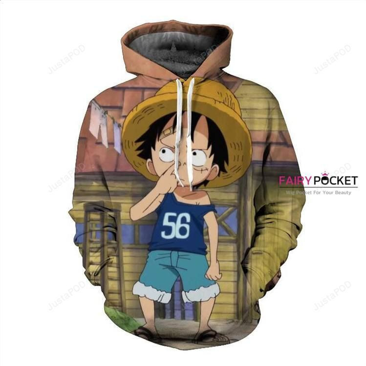 One Piece Young Monkey D. Luffy 3D All Over Print Hoodie, Zip Hoodie