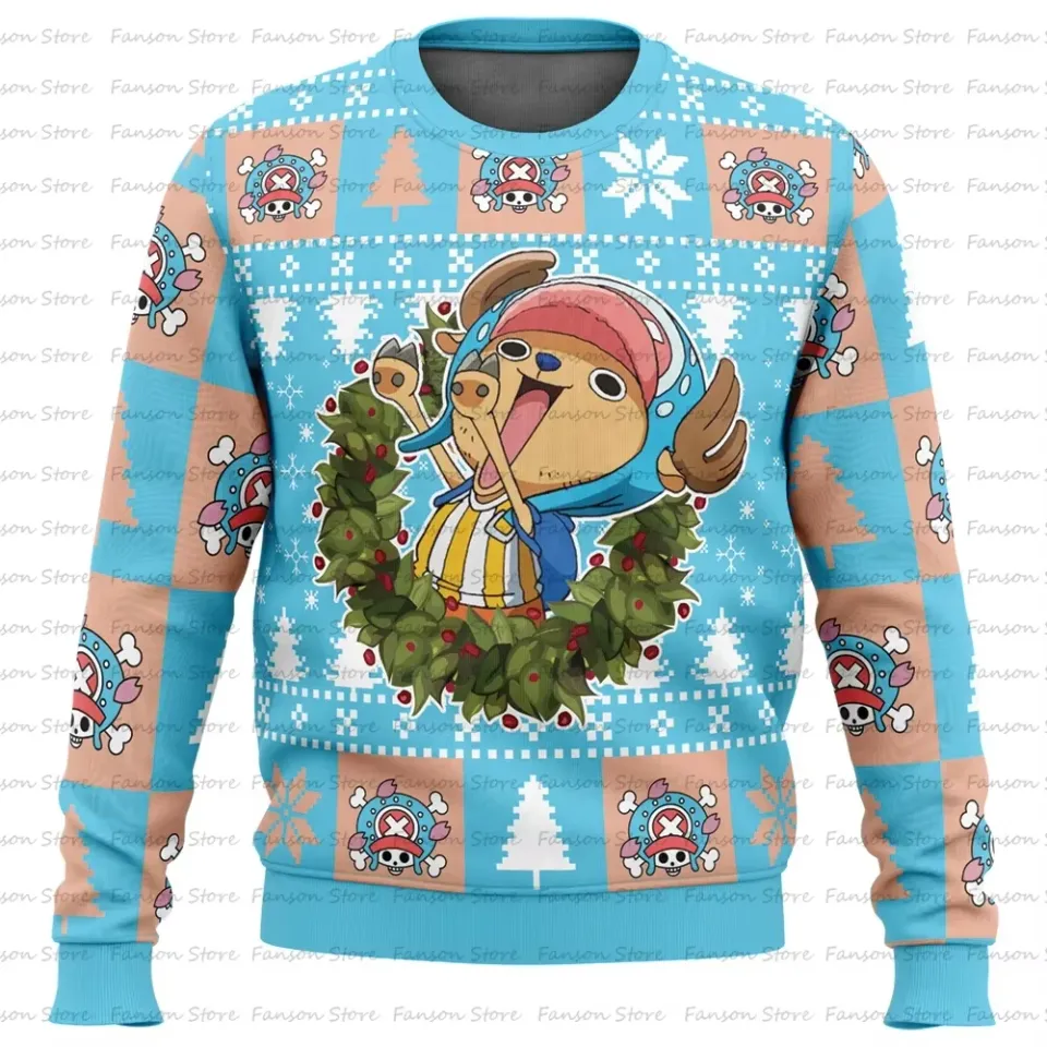 Onepiece Chopper Christmas Ugly Sweatshirts, Gifts for Fan