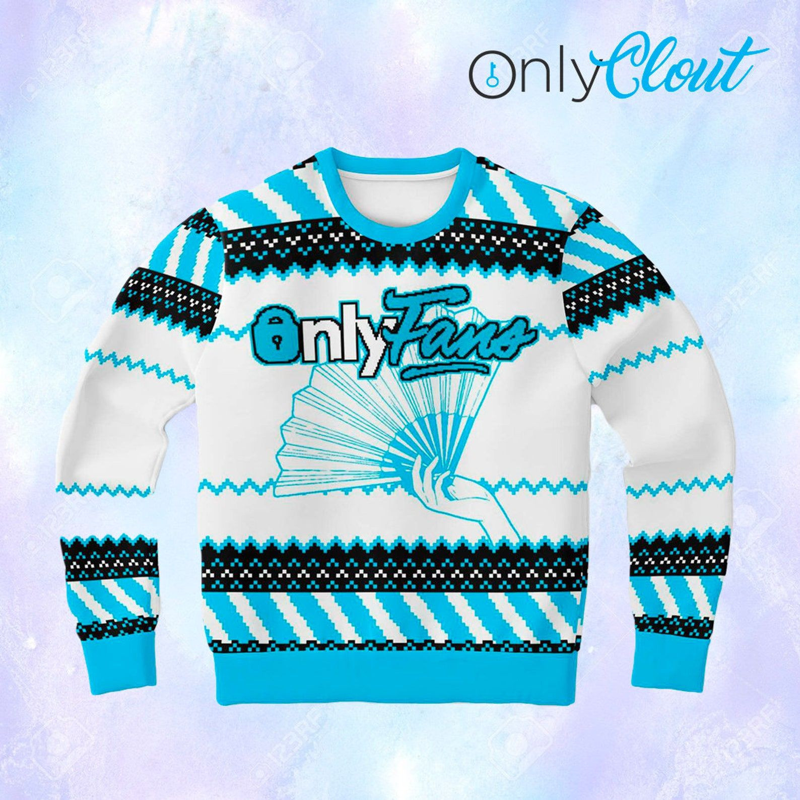Only Fans Funny Ugly Christmas Sweater Adult 3D Funny Matching for family