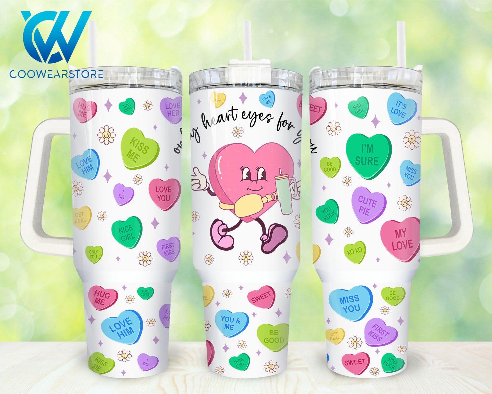 Only Heart Eyes For You Custom Stanley Cup 40 oz 30 oz Tumbler With HandleTVC2301859