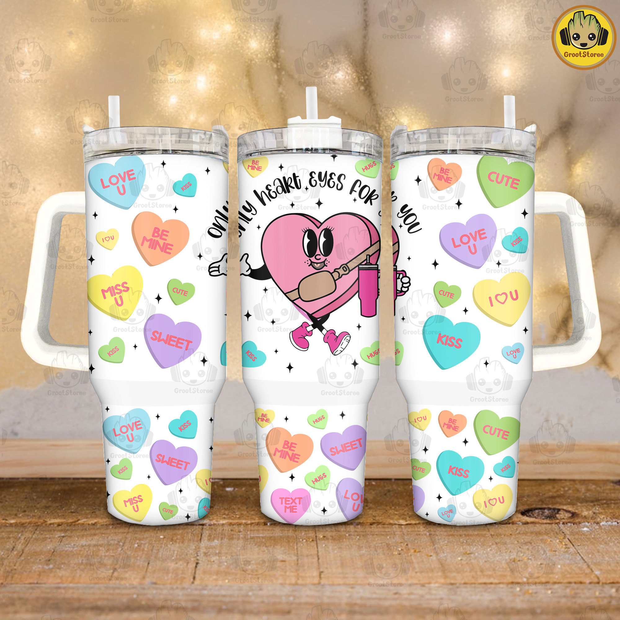 Only Heart Eyes Valentines Gift Custom Stanley Cup 40 oz 30 oz Tumbler With HandleTVC2301912