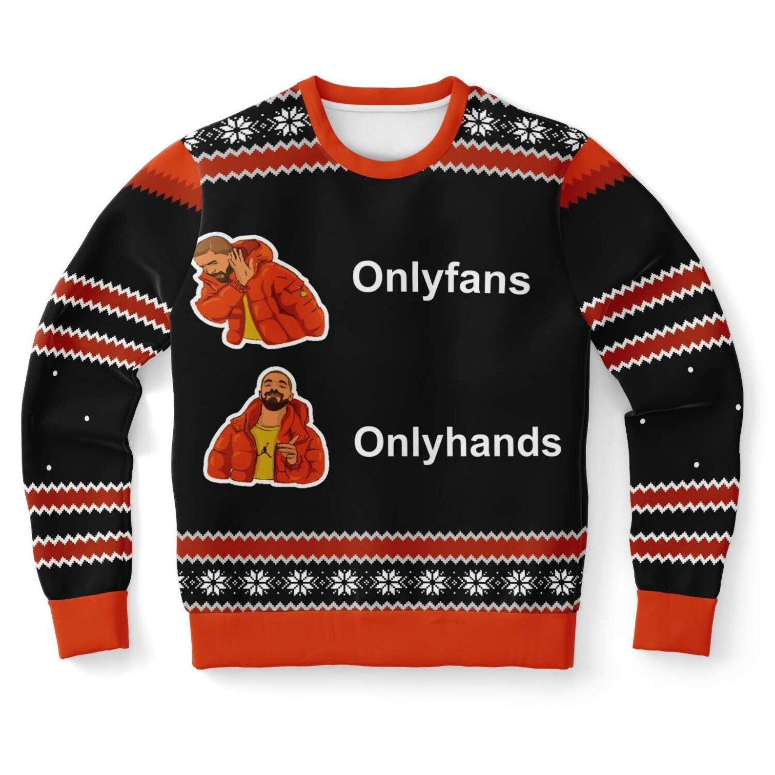 Onlyfans-Onlyhands Ugly Christmas Sweater Adult 3D Funny Matching for family