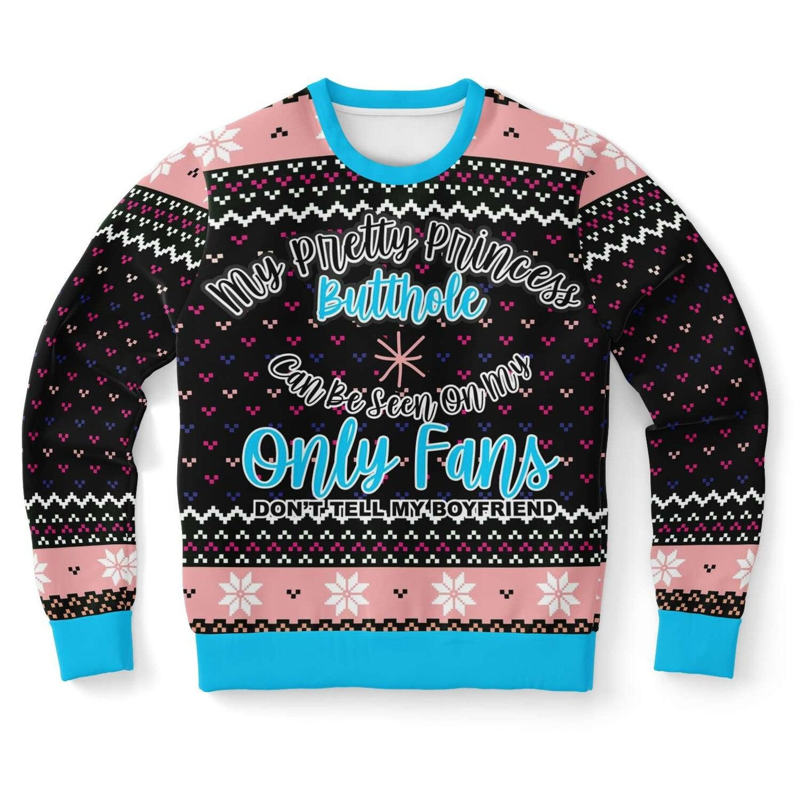 Onlyfans Princess Funny Ugly Christmas Sweater Adult 3D Funny Matching for family