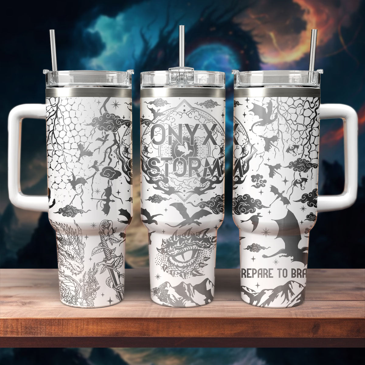 Onyx Storm Book Custom Stanley Cup 40 oz 30 oz Tumbler With HandleTVC2301547