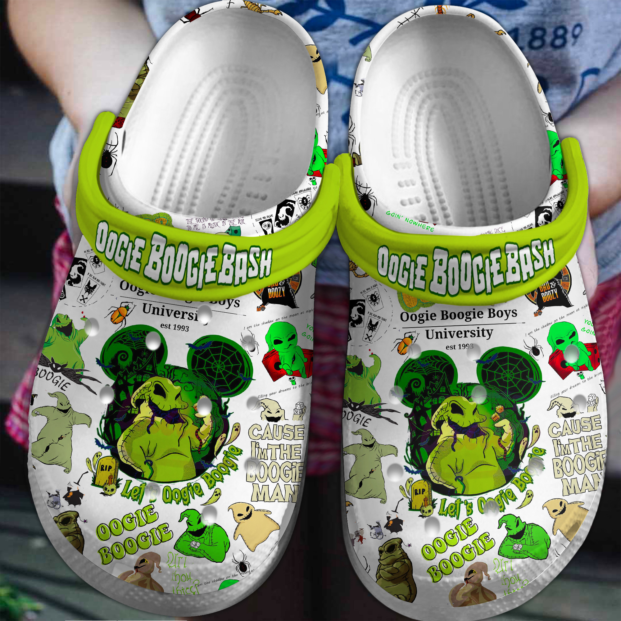 Oogie Boogie Bash Movie Crocs Crocband Clogs Shoes Comfortable For Men Women and Kids