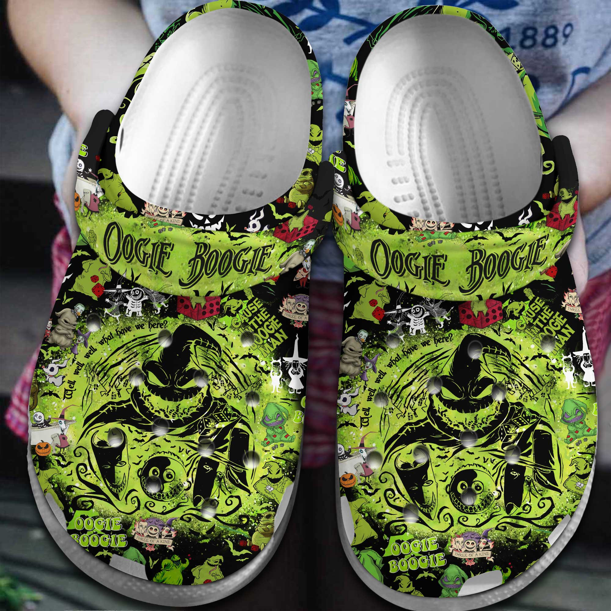 Oogie Boogie Bash Movie Crocs Crocband Clogs Shoes Comfortable For Men Women and Kids