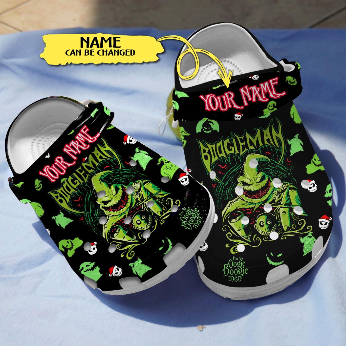 Oogie Boogie The Nightmare Before Christmas Movie Crocs Crocband Clogs Shoes Comfortable For Men Women and Kids