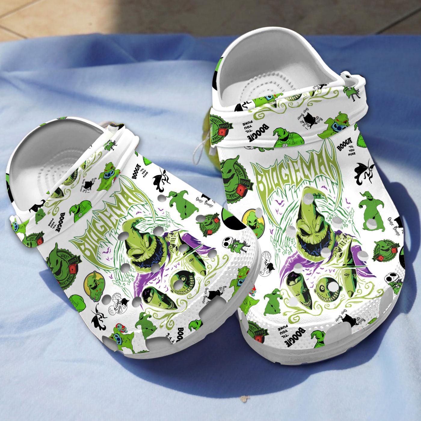 Oogie Boogie The Nightmare Before Christmas Movie Crocs Crocband Clogs Shoes Comfortable For Men Women and Kids
