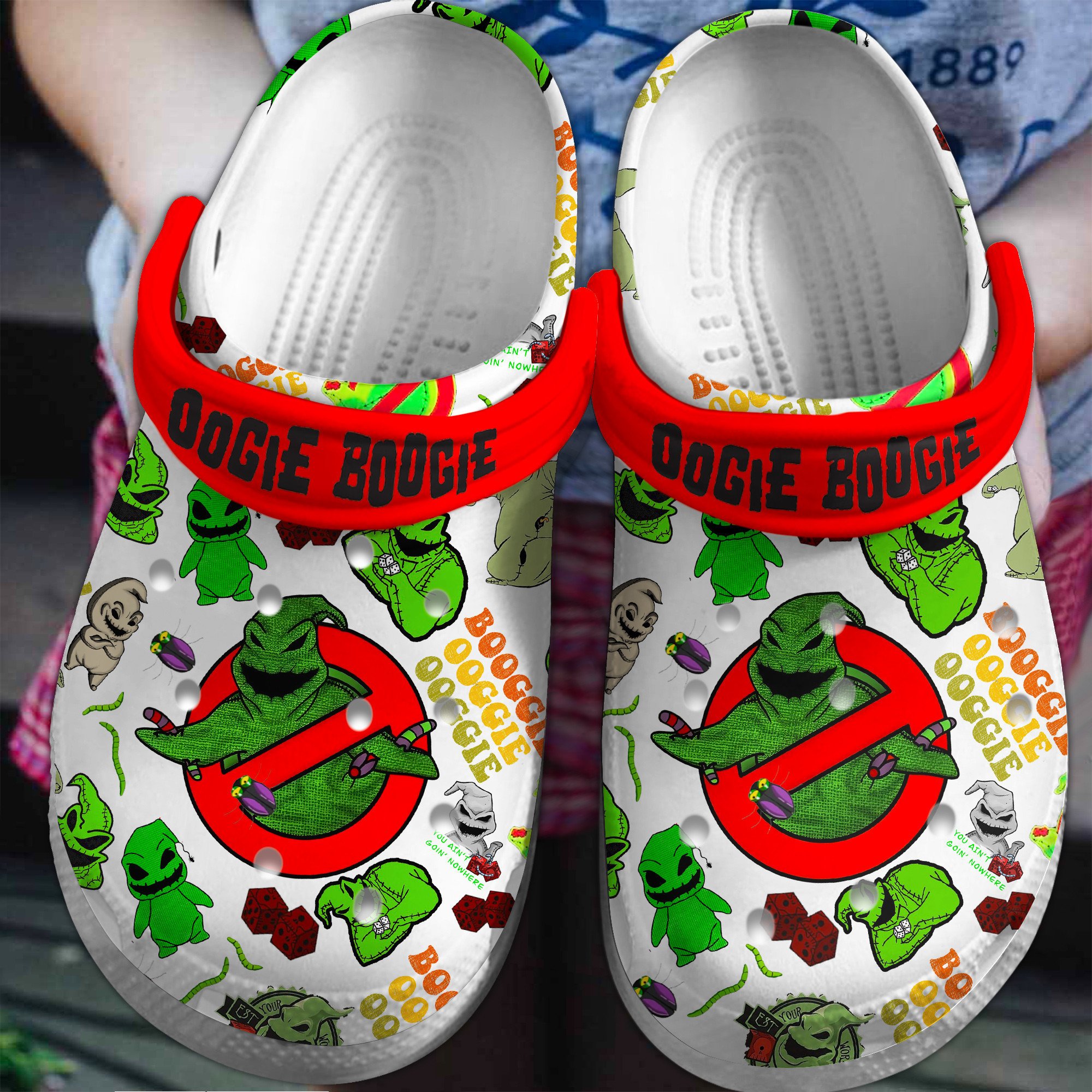 Oogie Boogie The Nightmare Before Christmas Movie Crocs Crocband Clogs Shoes Comfortable For Men Women and Kids