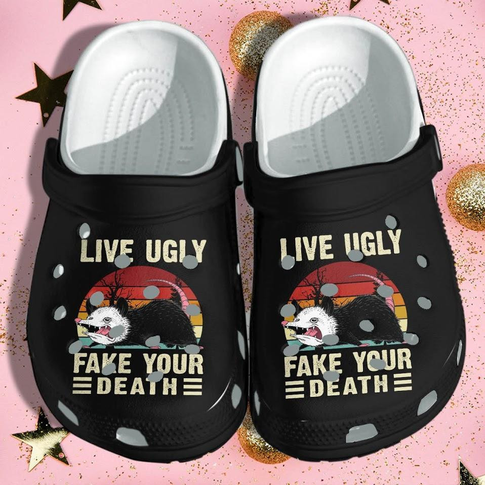 Opossum Funny Live Ugly Shoes - Opossum Vintage Shoes Gifts For Son Men