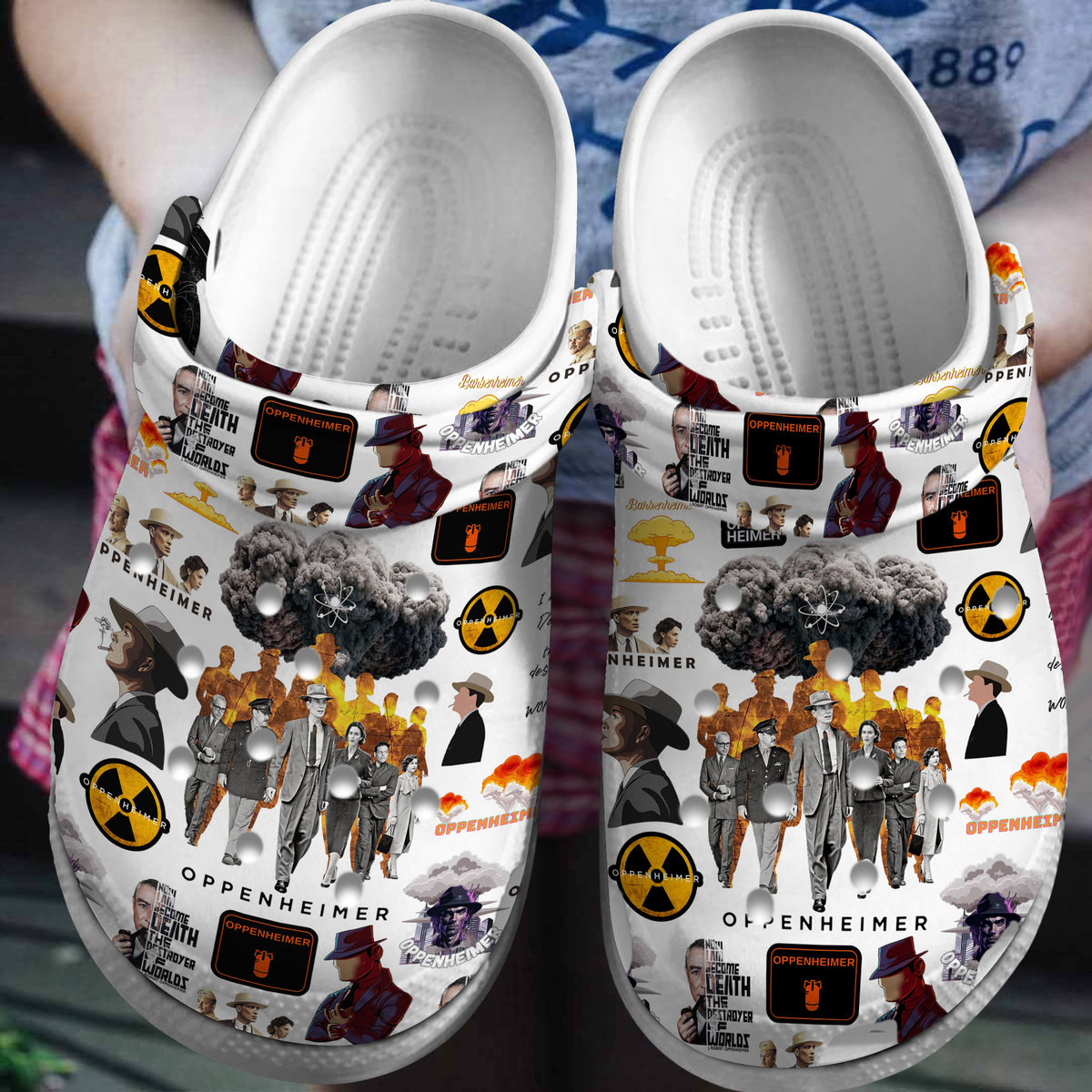 Oppenheimer Movie Crocs Crocband Clogs Shoes Comfortable For Men Women and Kids