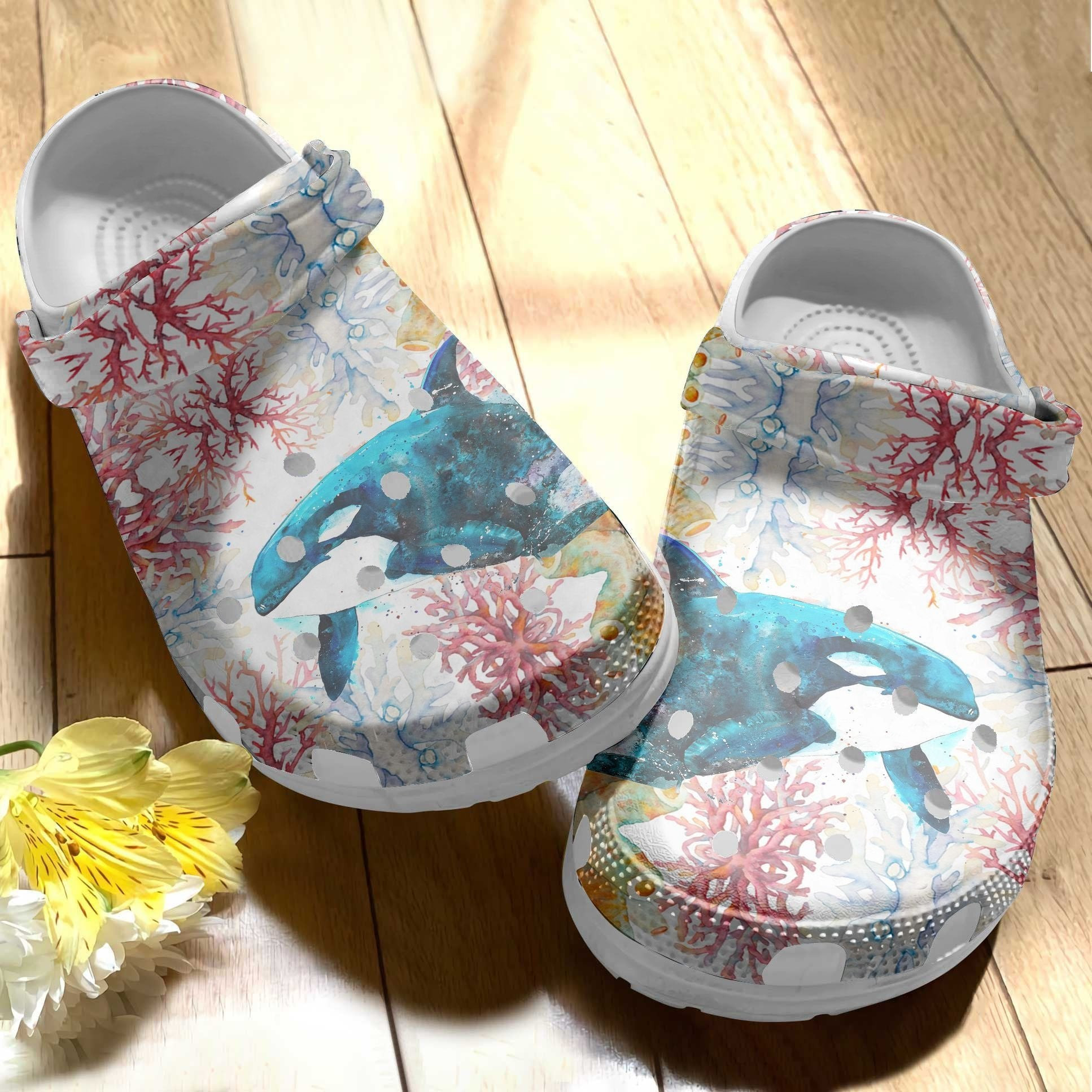 Orca Whale Shoes Crocbland Clogs Gifts For Birthday Christmas