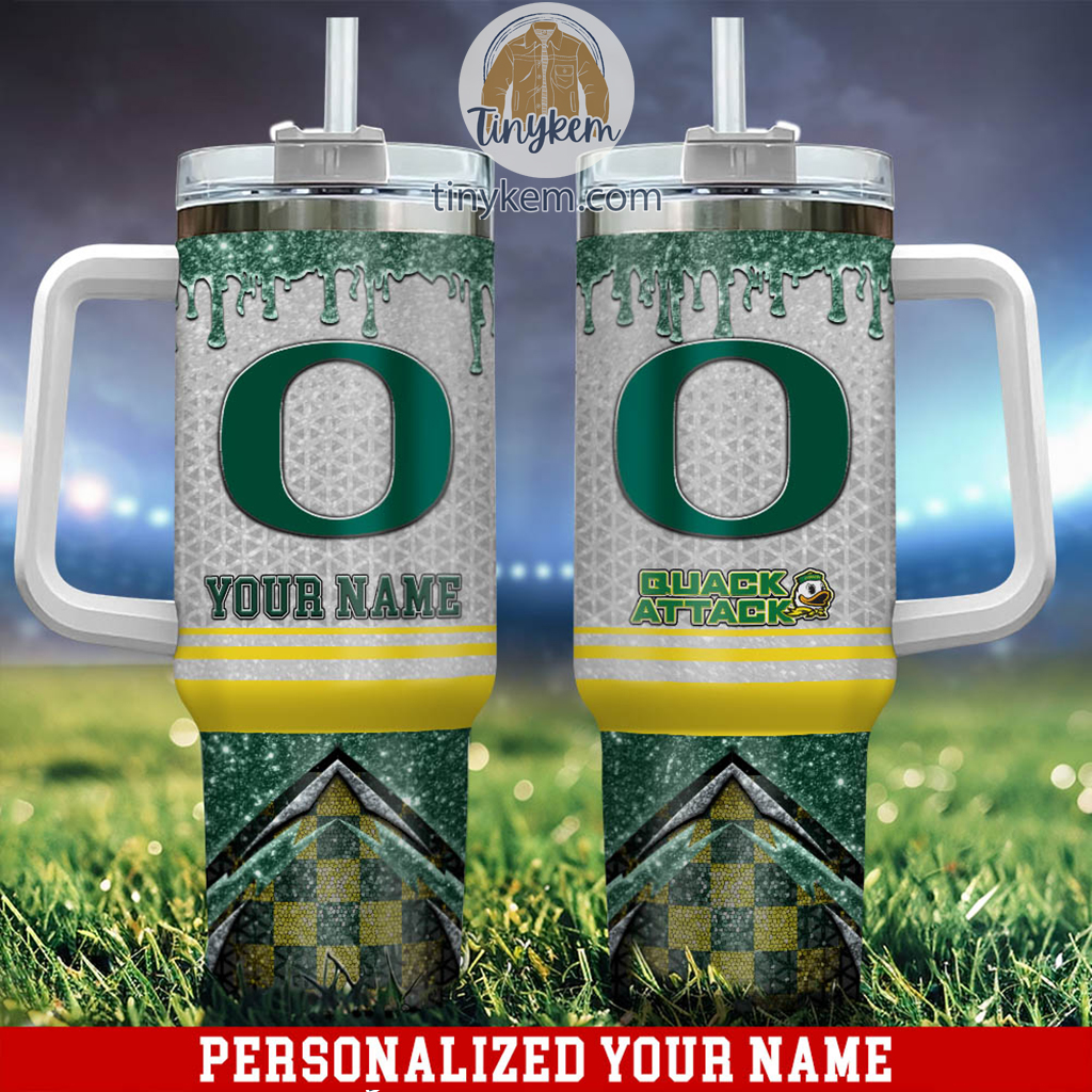 Oregon Ducks Glitter NCAA Custom Stanley Cup 40 oz 30 oz Tumbler With HandleTVC2301220