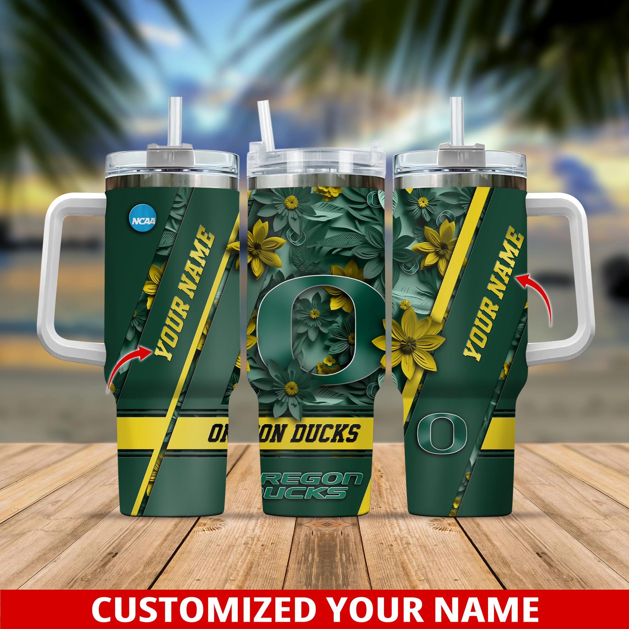 Oregon Ducks NCAA Custom Stanley Cup 40 oz 30 oz Tumbler With HandleTVC230103