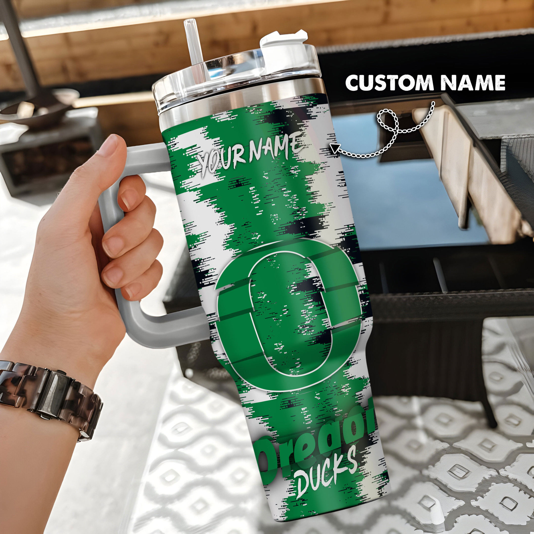 Oregon Ducks NCAA Custom Stanley Cup 40 oz 30 oz Tumbler With HandleTVC230111