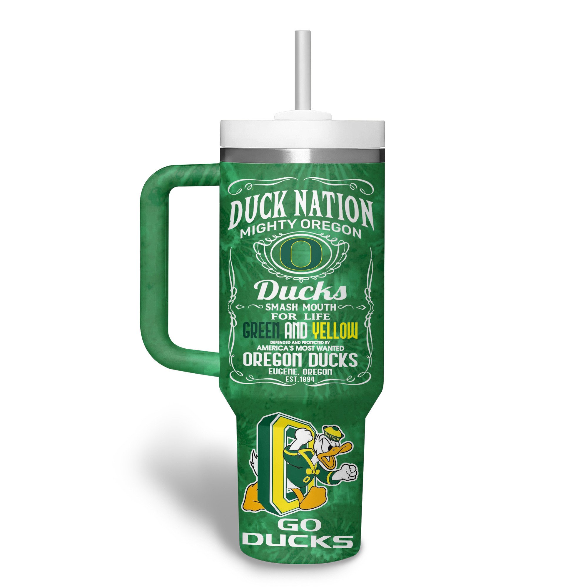 Oregon Ducks NCAA Custom Stanley Cup 40 oz 30 oz Tumbler With HandleTVC2301279 - Image 2