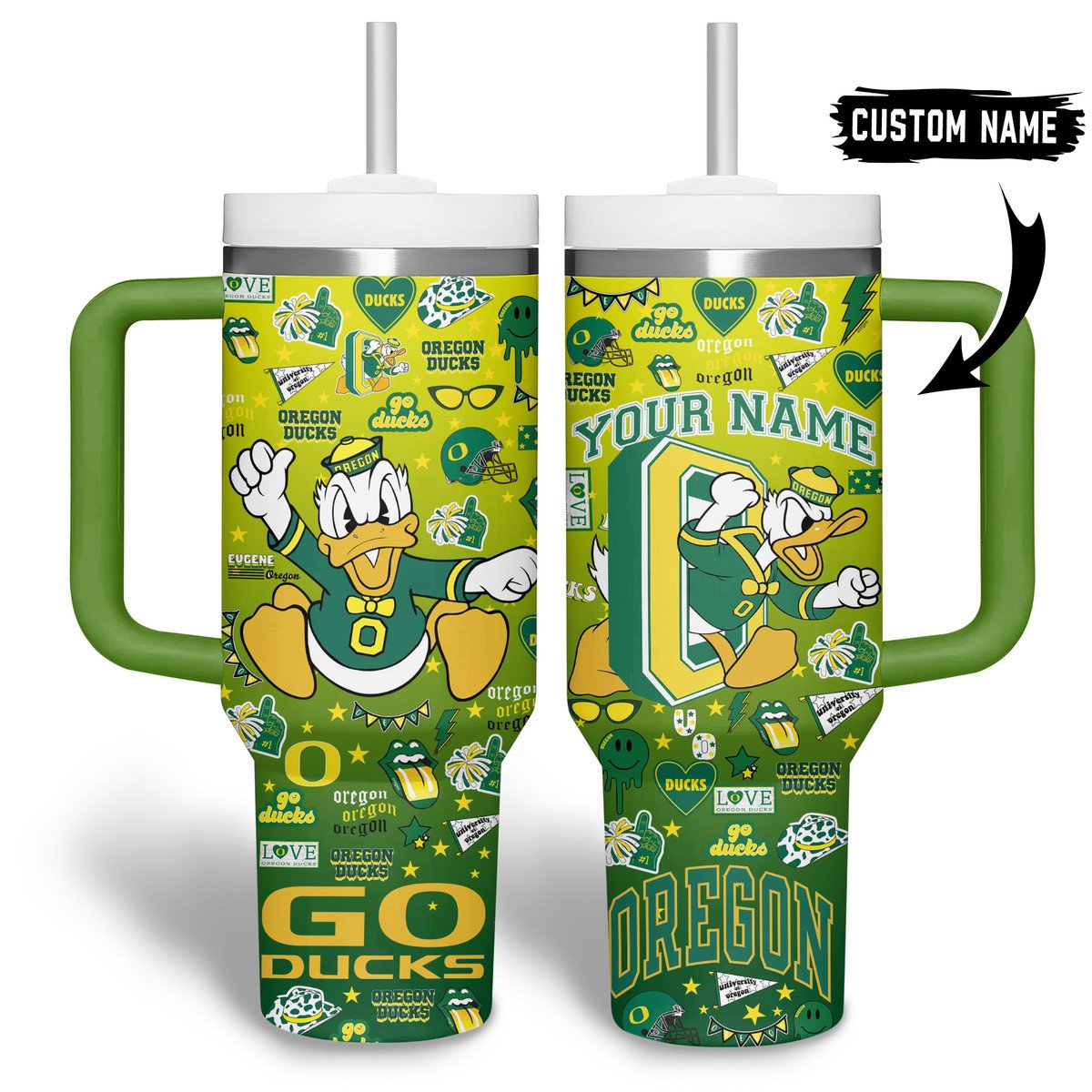 Oregon Ducks NCAA Custom Stanley Cup 40 oz 30 oz Tumbler With HandleTVC2301513