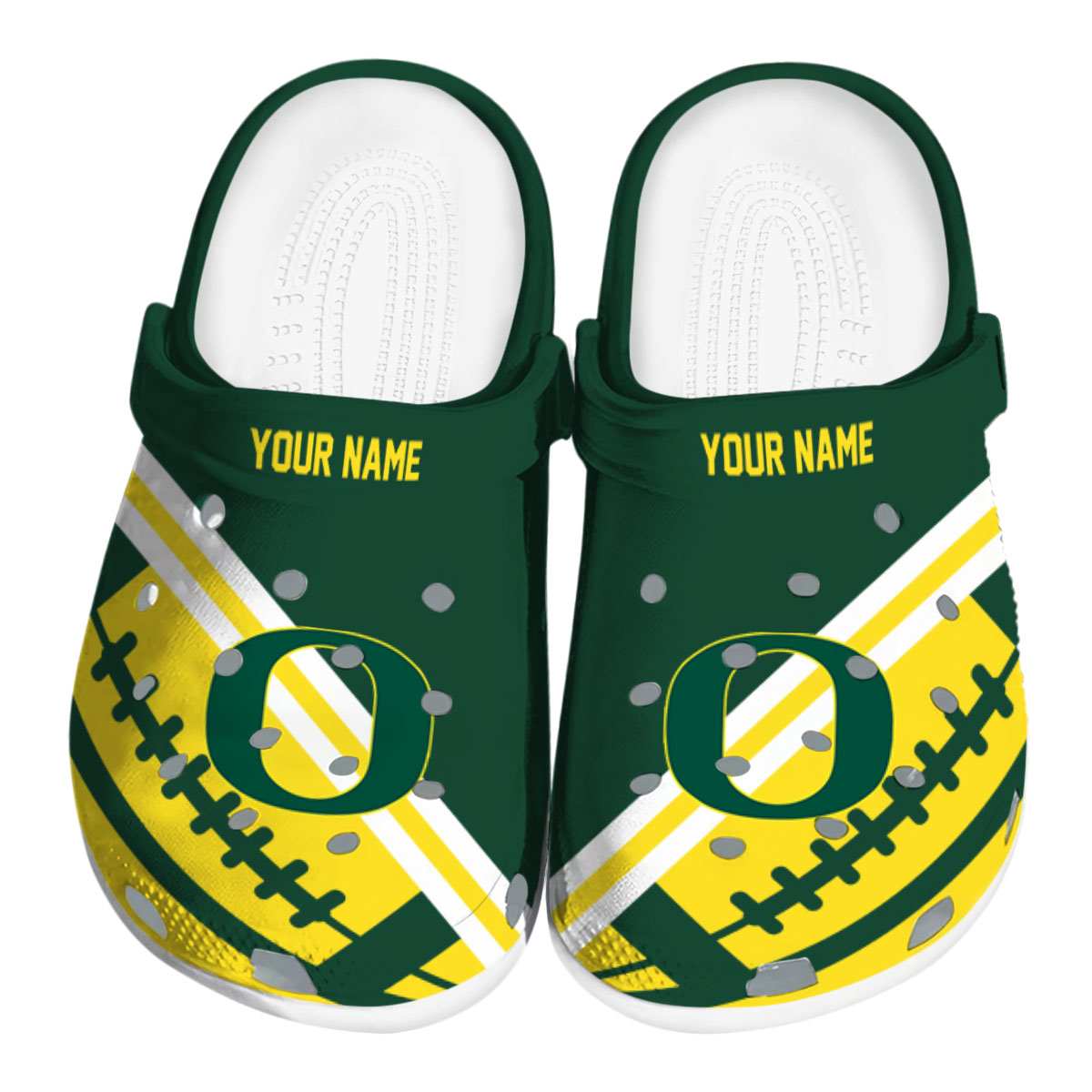 Oregon Ducks NCAA Sport Crocs Crocband Clogs Shoes Comfortable For Men Women and Kids