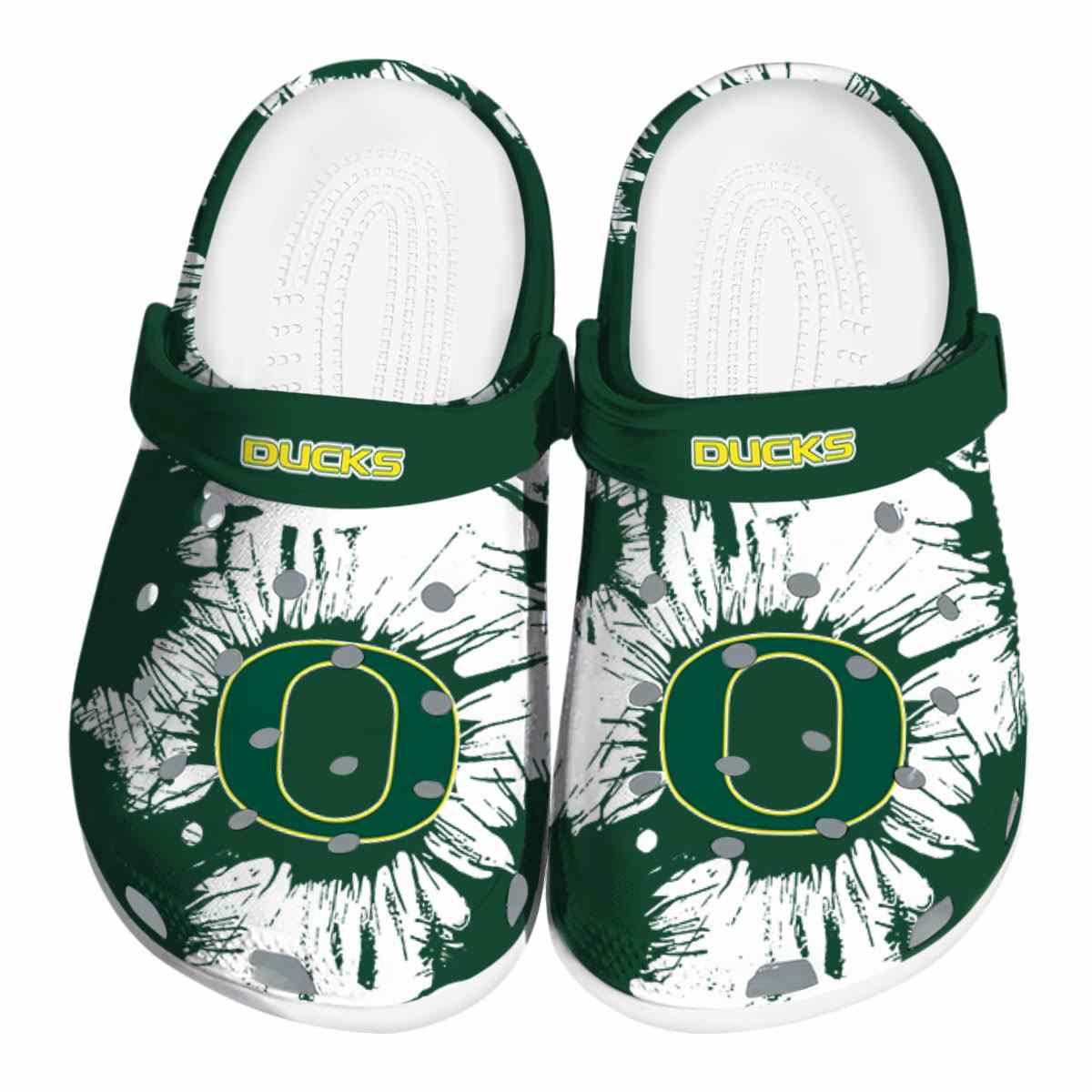 Oregon Ducks NCAA Sport Crocs Crocband Clogs Shoes Comfortable For Men Women and Kids