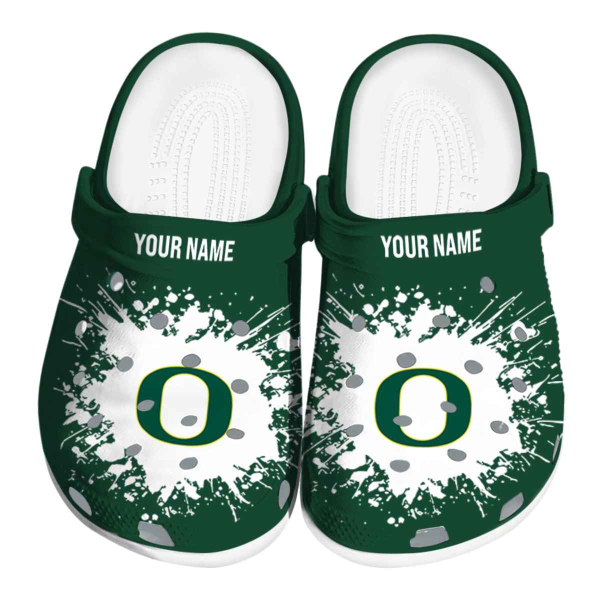 Oregon Ducks NCAA Sport Crocs Crocband Clogs Shoes Comfortable For Men Women and Kids