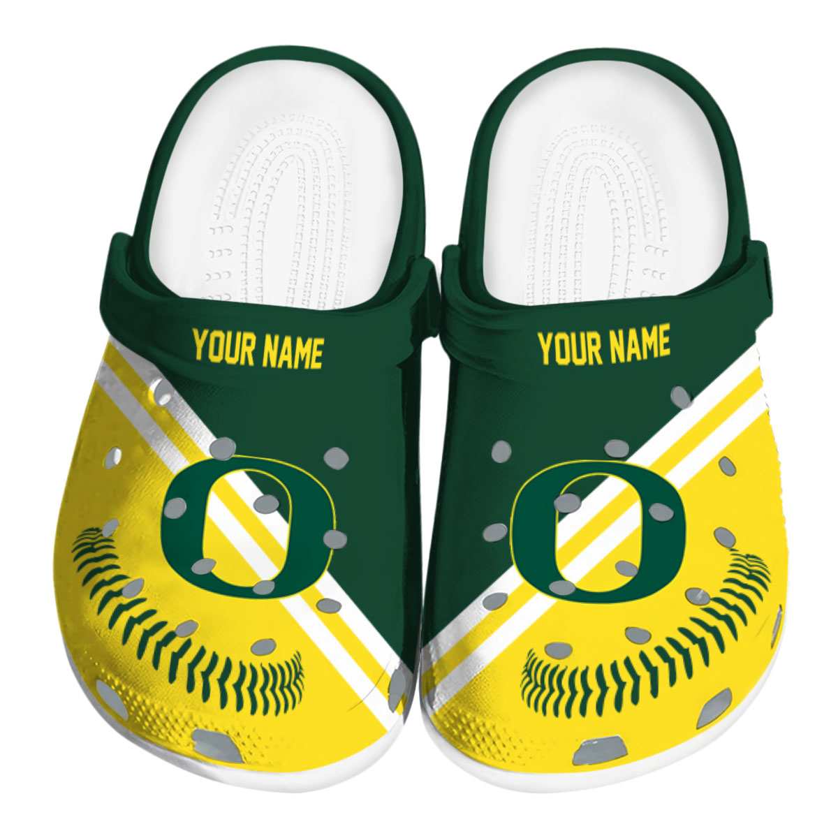 Oregon Ducks NCAA Sport Crocs Crocband Clogs Shoes Comfortable For Men Women and Kids
