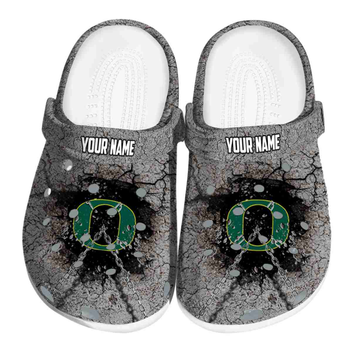 Oregon Ducks NCAA Sport Crocs Crocband Clogs Shoes Comfortable For Men Women and Kids