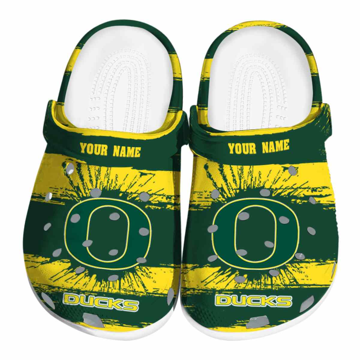 Oregon Ducks NCAA Sport Crocs Crocband Clogs Shoes Comfortable For Men Women and Kids