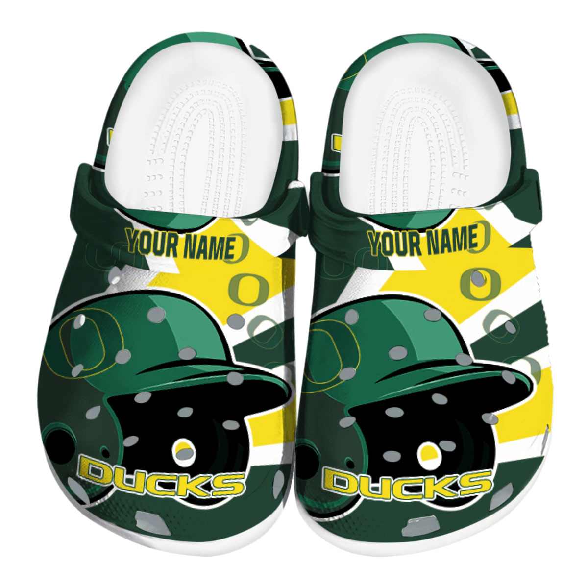 Oregon Ducks NCAA Sport Crocs Crocband Clogs Shoes Comfortable For Men Women and Kids