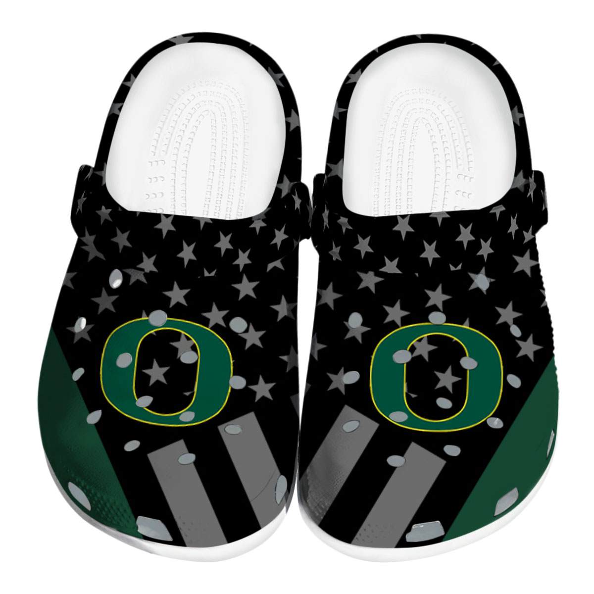 Oregon Ducks NCAA Sport Crocs Crocband Clogs Shoes Comfortable For Men Women and Kids