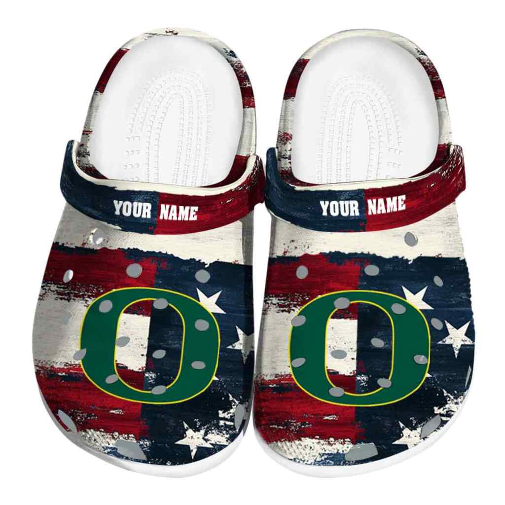 Oregon Ducks Patriotic Stripes ClogTVC1801965