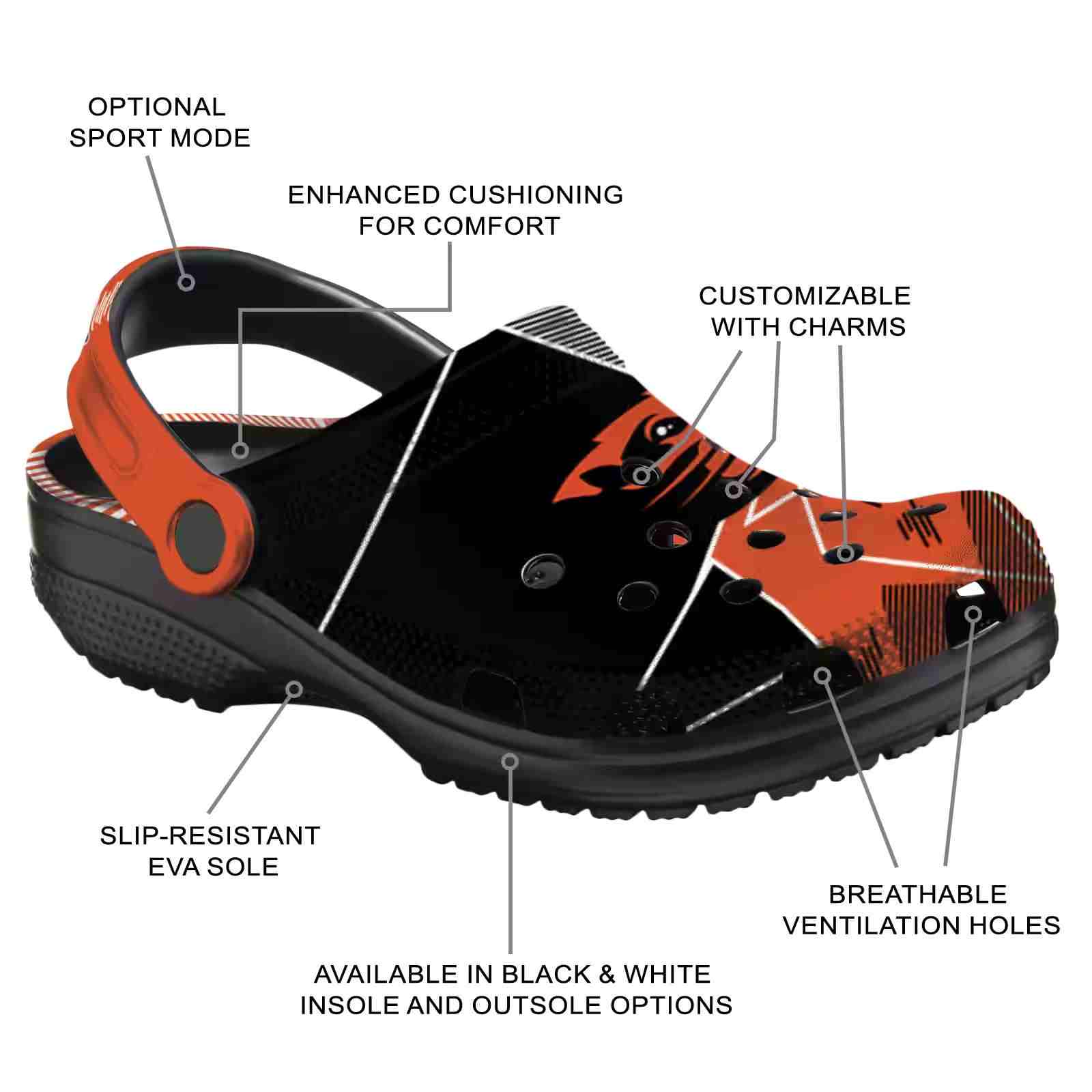 Oregon State Beavers Geometric Background ClogTVC1801823 - Image 5