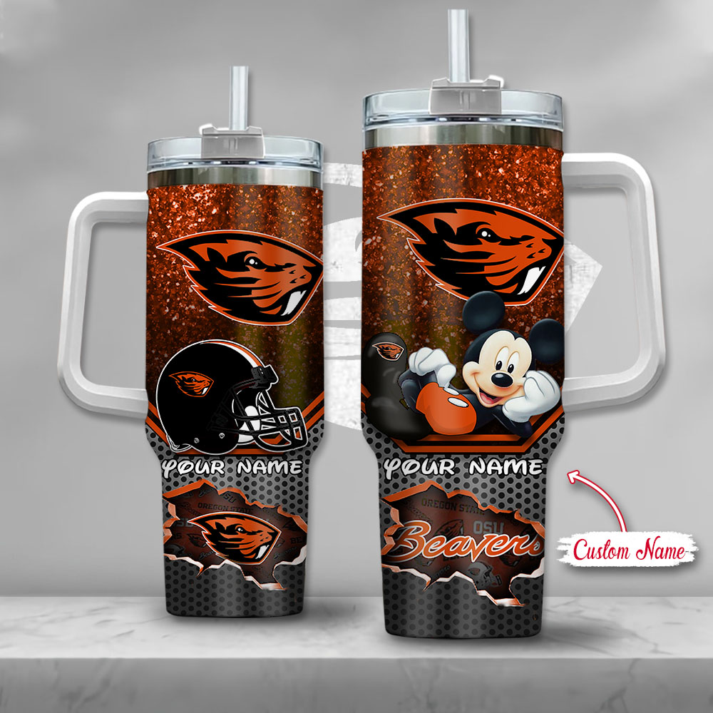 Oregon State Beavers NCAA Mickey Mouse Custom Stanley Cup 40 oz 30 oz Tumbler With HandleTVC230120