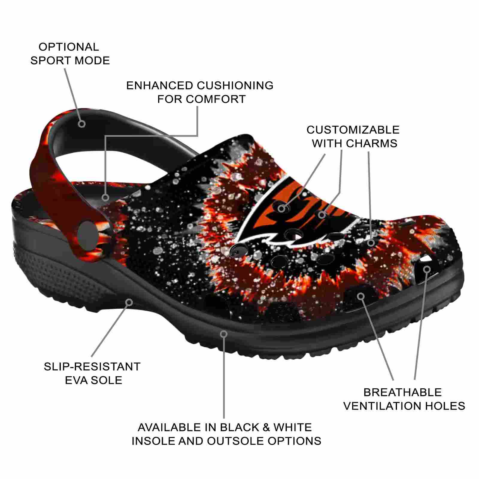 Oregon State Beavers Radiant Burst Effect ClogTVC1801823 - Image 5