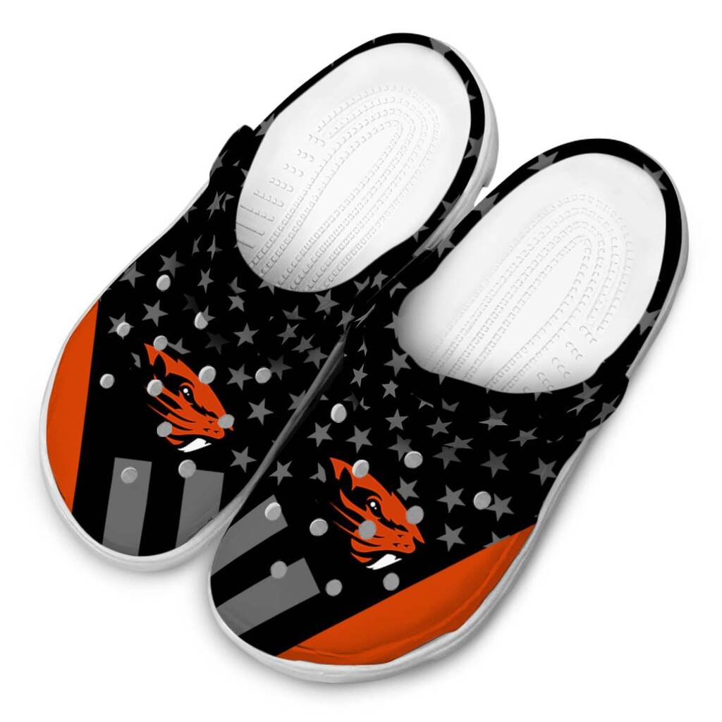Oregon State Beavers Stellar Stripes Theme ClogTVC1801793 - Image 4