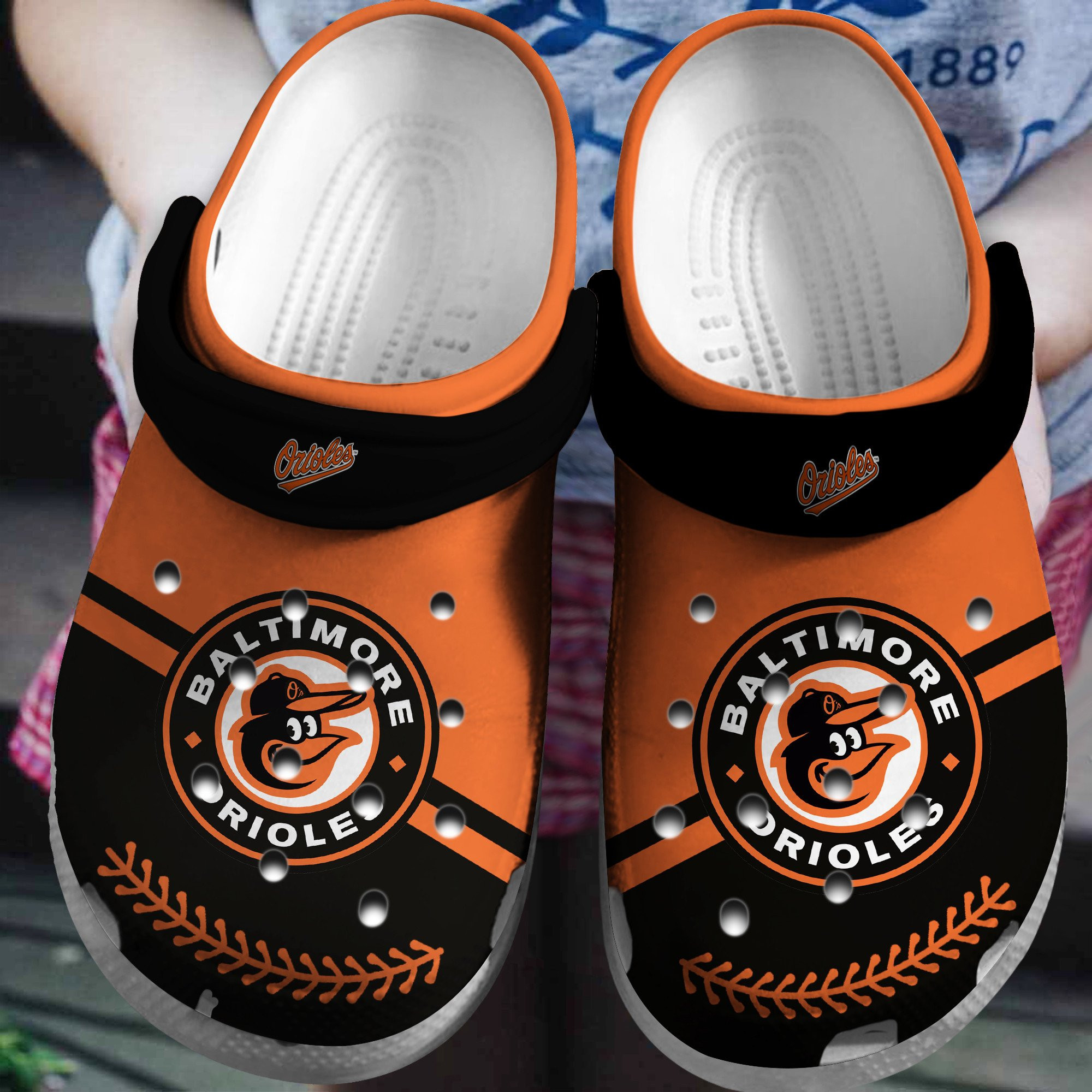 Orioles Black-Orange Clog Shoesshoes Trusted Shopping Online In The World