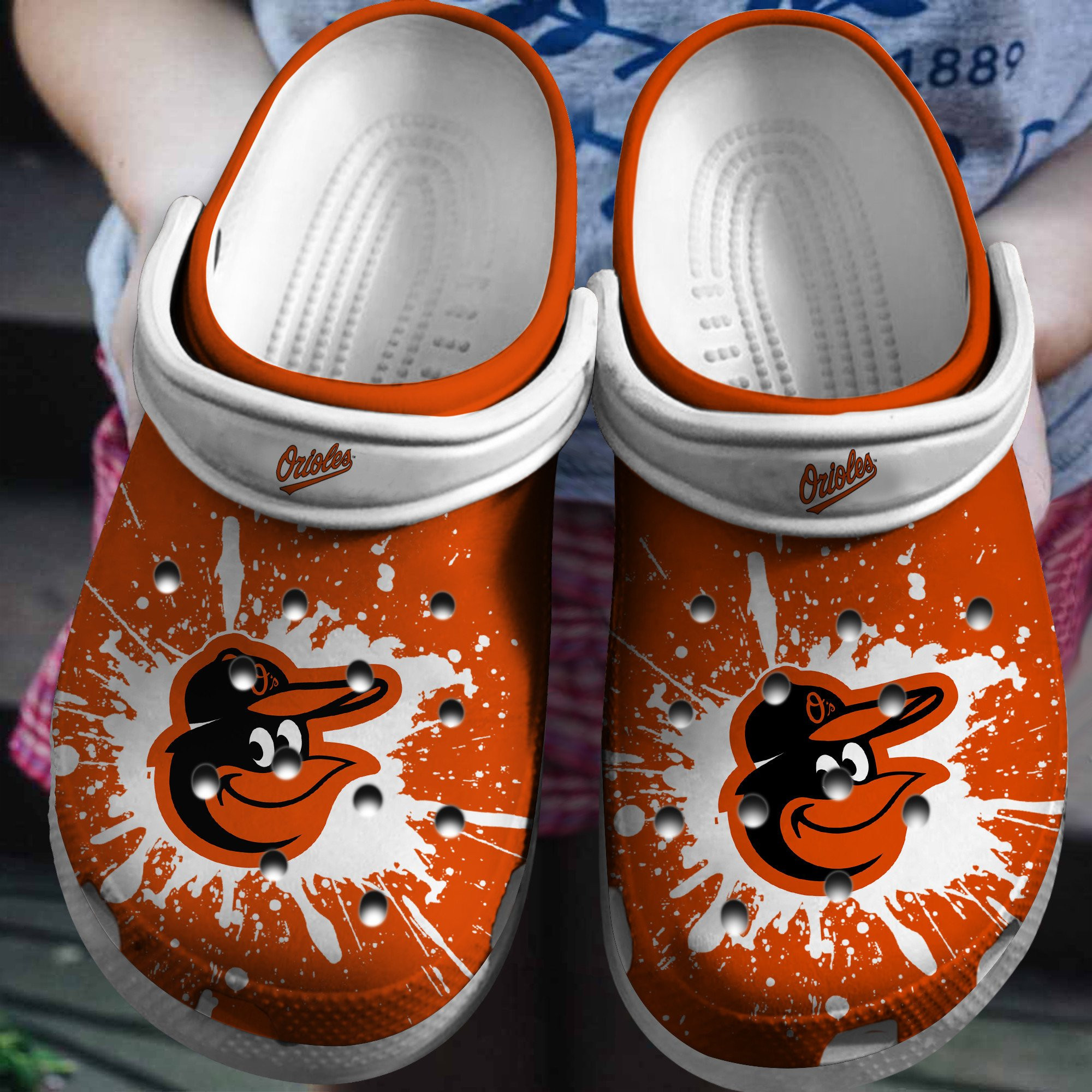 Orioles Orange-White Clog Shoesshoes Trusted Shopping Online In The World