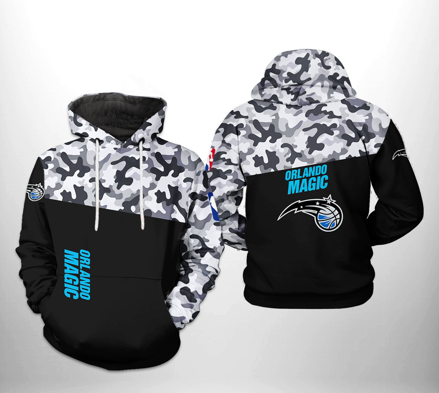 Orlando Magic NBA Camo Veteran Team 3D All Over Print Hoodie, Zip Hoodie