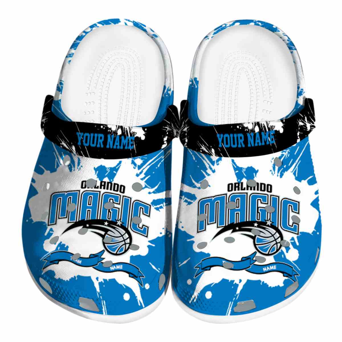 Orlando Magic NBA Sport Crocs Crocband Clogs Shoes Comfortable For Men Women and Kids
