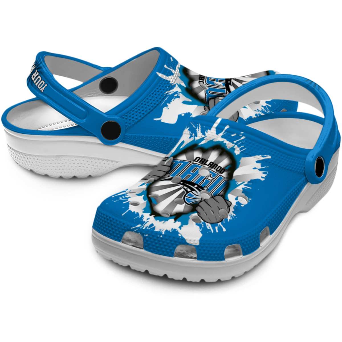 Orlando Magic NBA Sport Crocs Crocband Clogs Shoes Comfortable For Men Women and Kids - Image 3