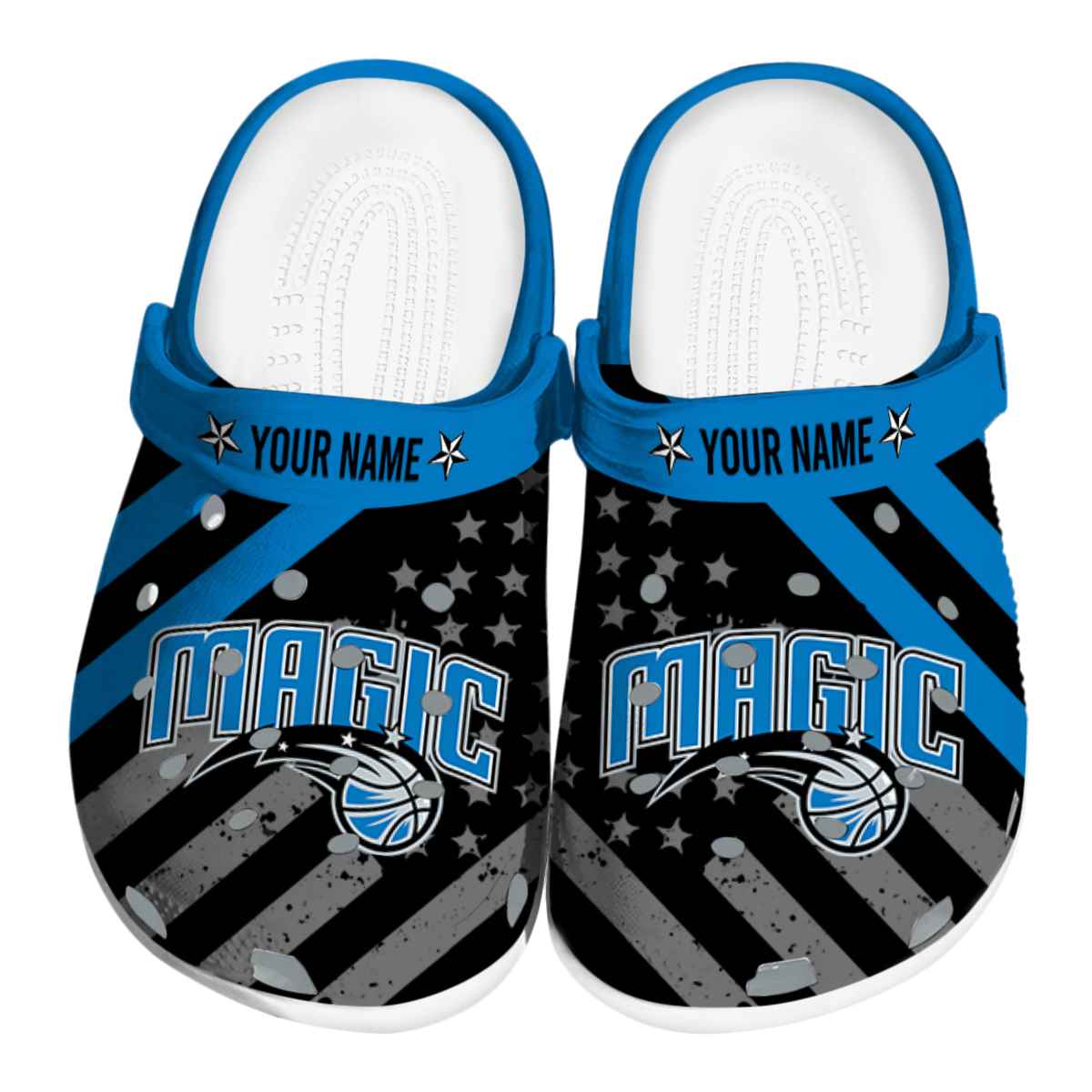 Orlando Magic NBA Sport Crocs Crocband Clogs Shoes Comfortable For Men Women and Kids