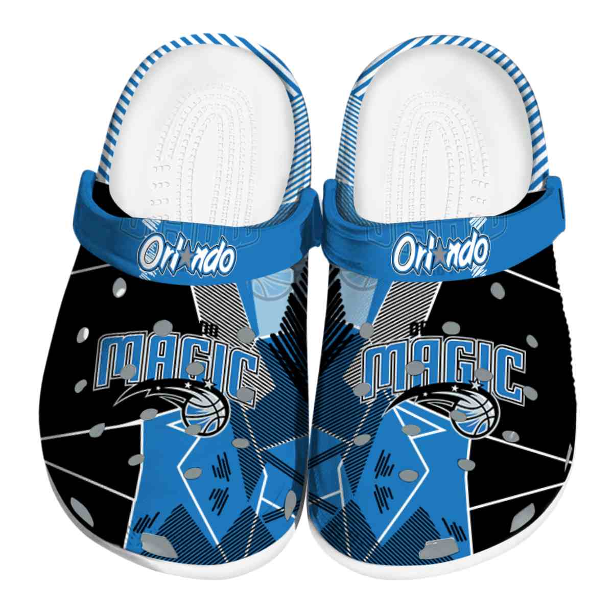 Orlando Magic NBA Sport Crocs Crocband Clogs Shoes Comfortable For Men Women and Kids