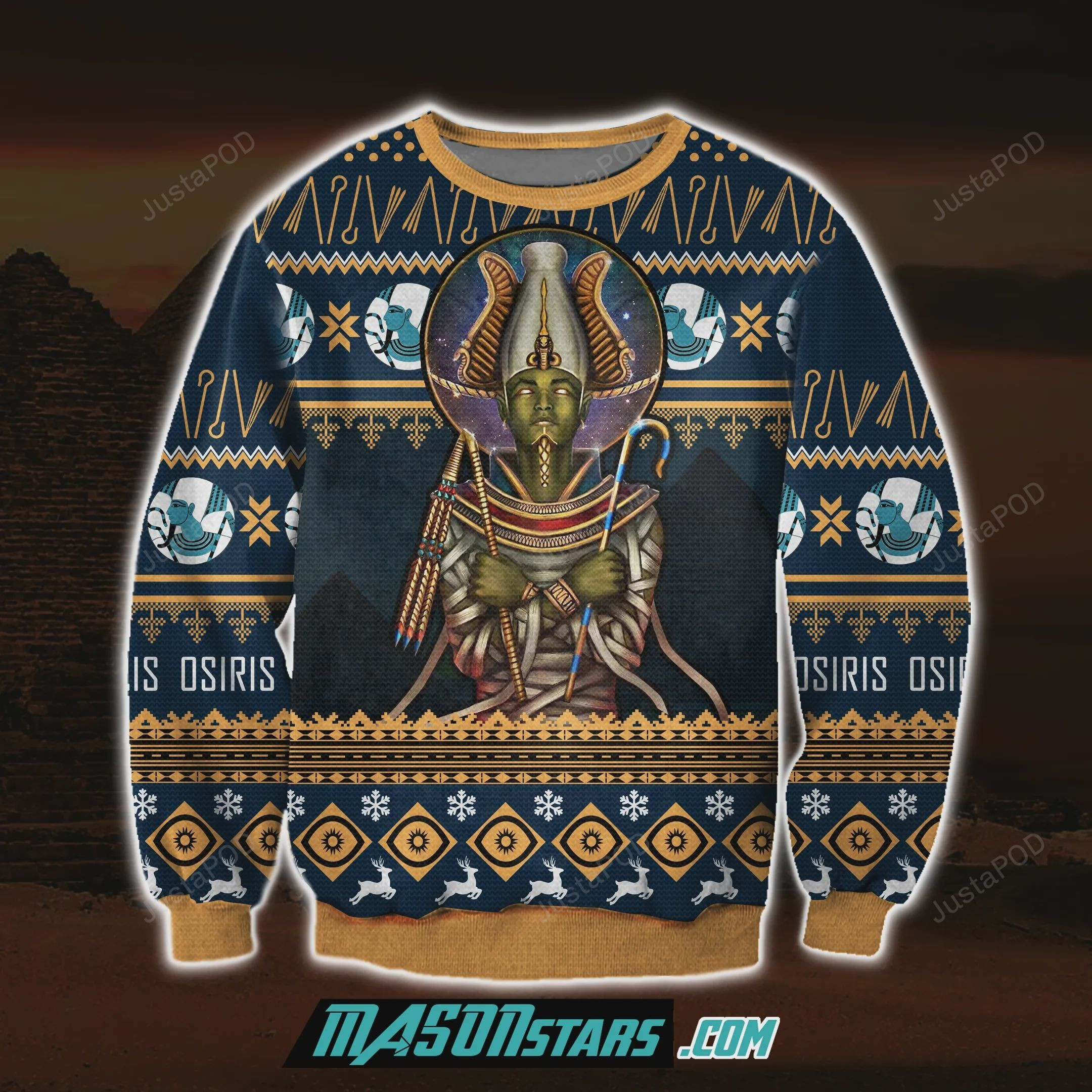 Osiris 3D Print Knitting Pattern Ugly Christmas Sweater Adult 3D Funny Matching for family