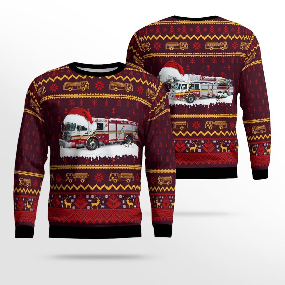 OTTAWA FIRE SERVICES Christmas Ugly Sweater Christmas Unisex Sweaters Gift For Christmas