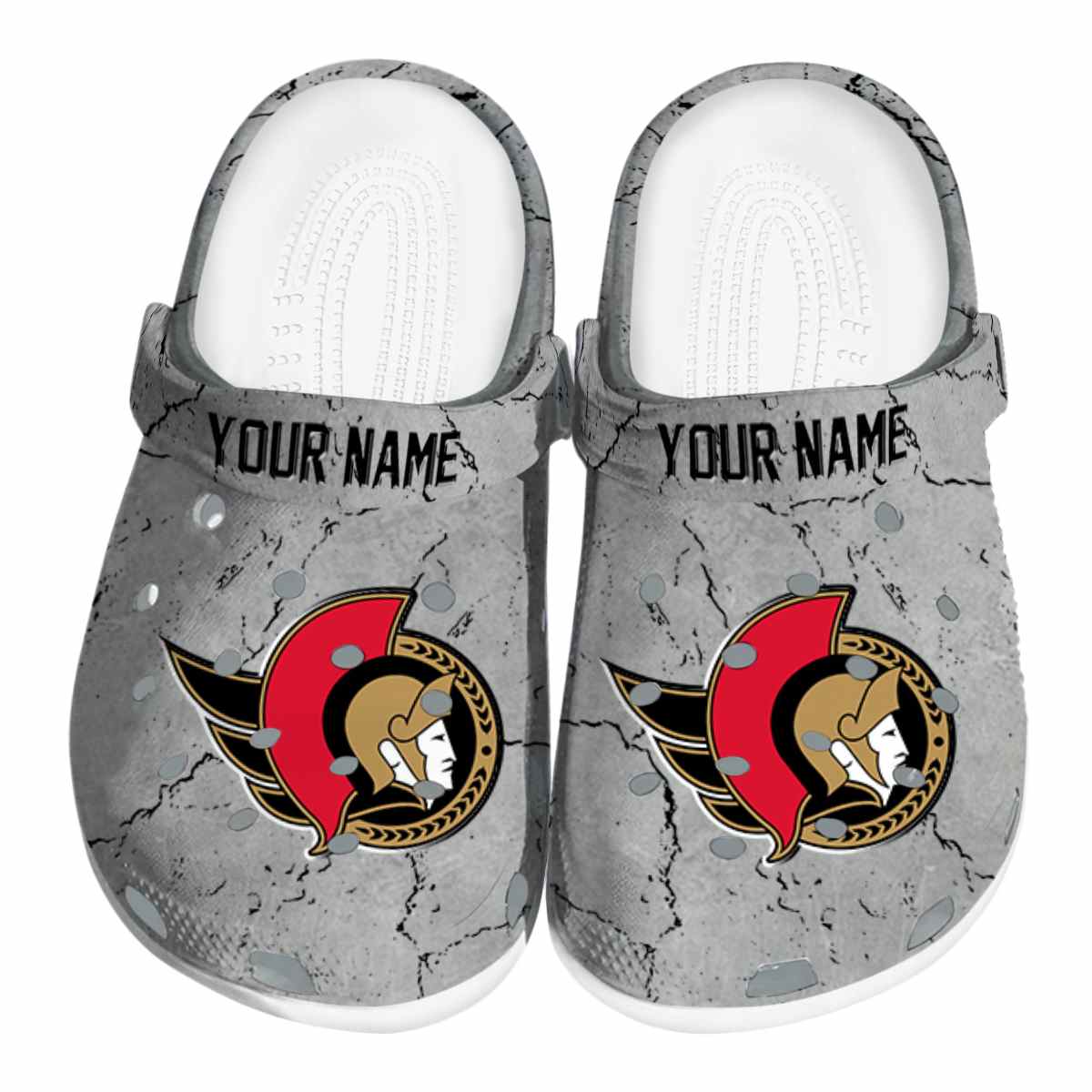 Ottawa Senators NHL Sport Crocs Crocband Clogs Shoes Comfortable For Men Women and Kids