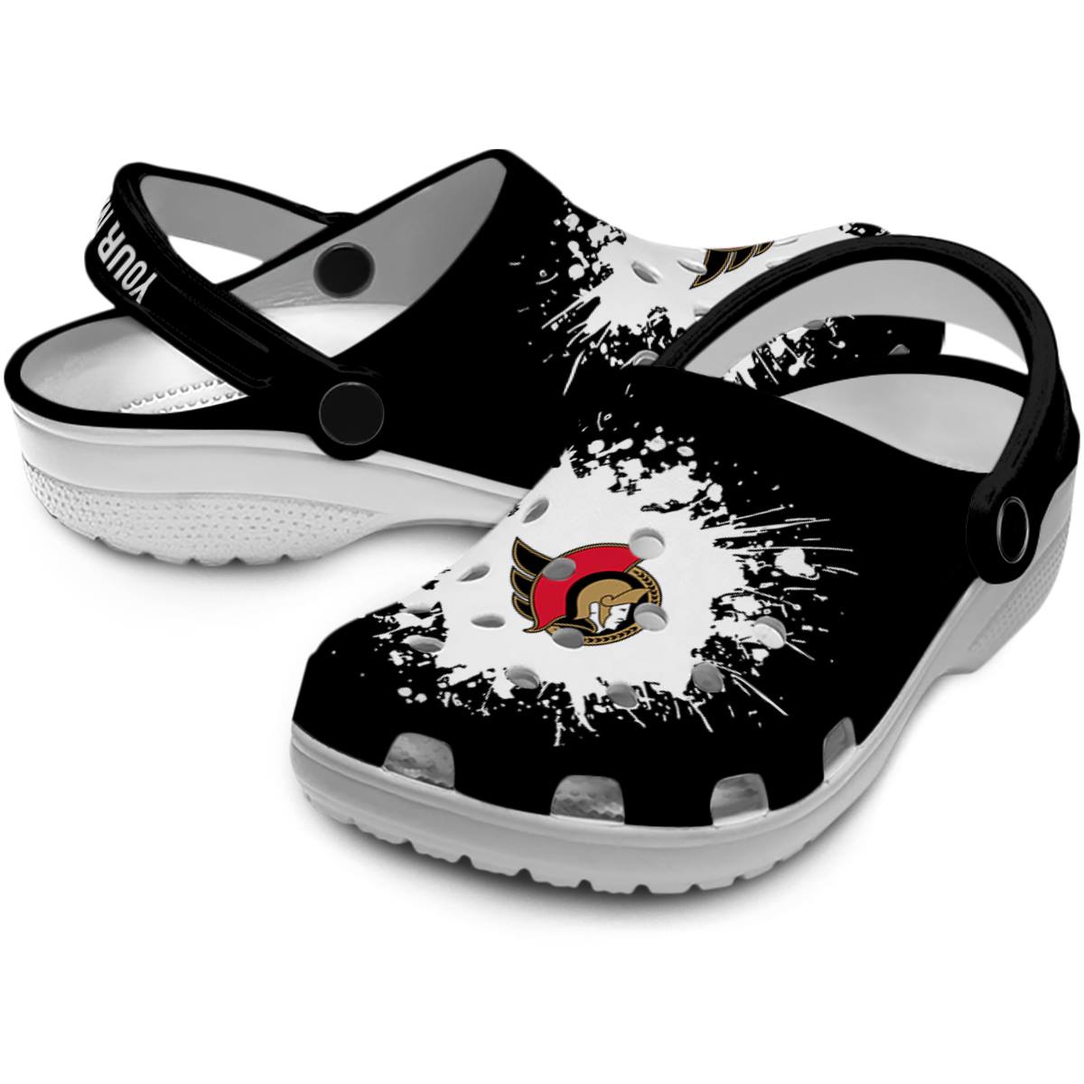Ottawa Senators NHL Sport Crocs Crocband Clogs Shoes Comfortable For Men Women and Kids - Image 3