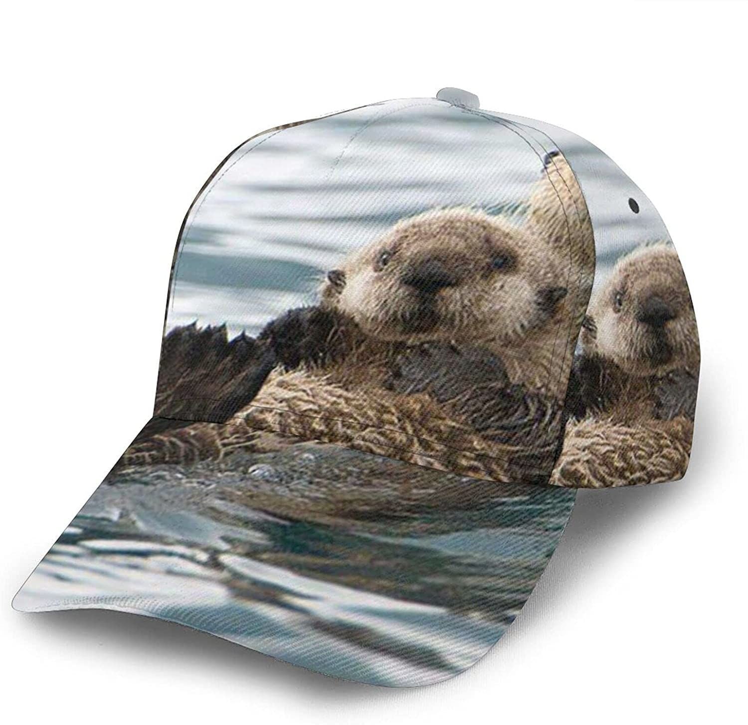 Otter Print Casual Baseball 3D Cap Adjustable Twill Sports Dad Hats for Unisex Trucker Hats Custom Hats Gifts For Men & Women
