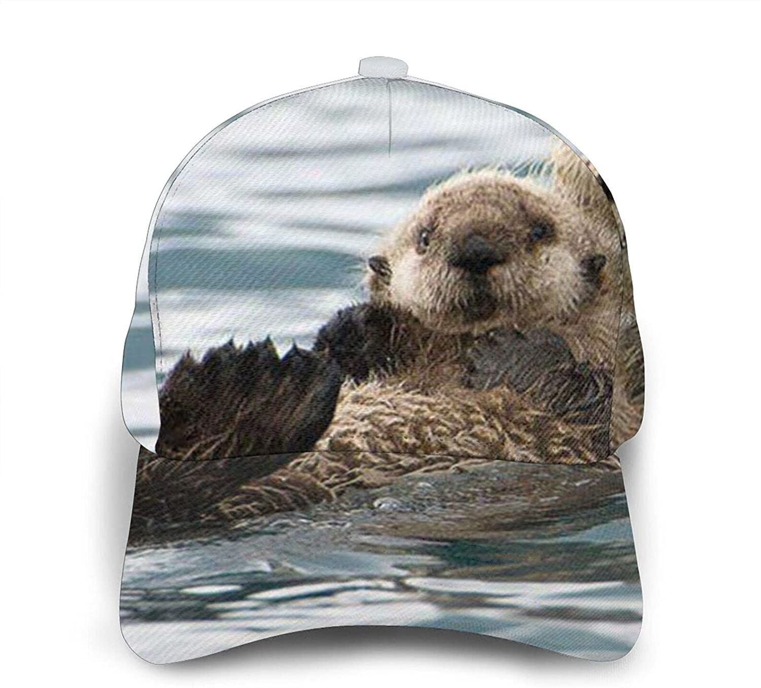Otter Print Casual Baseball 3D Cap Adjustable Twill Sports Dad Hats for Unisex Trucker Hats Custom Hats Gifts For Men & Women